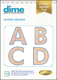 DIME Inspiration Designs - Confetti Alphabet