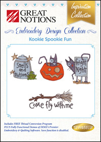Great Notions Embroidery Designs - Kookie Spookie Fun