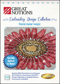Great Notions Embroidery Designs - Floral Mylar Magic