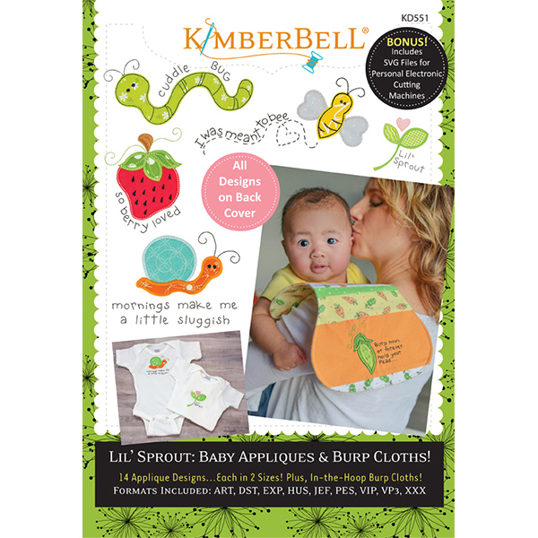 Kimberbell Designs - Lil' Sprout Baby Appliques & Burp Clothes