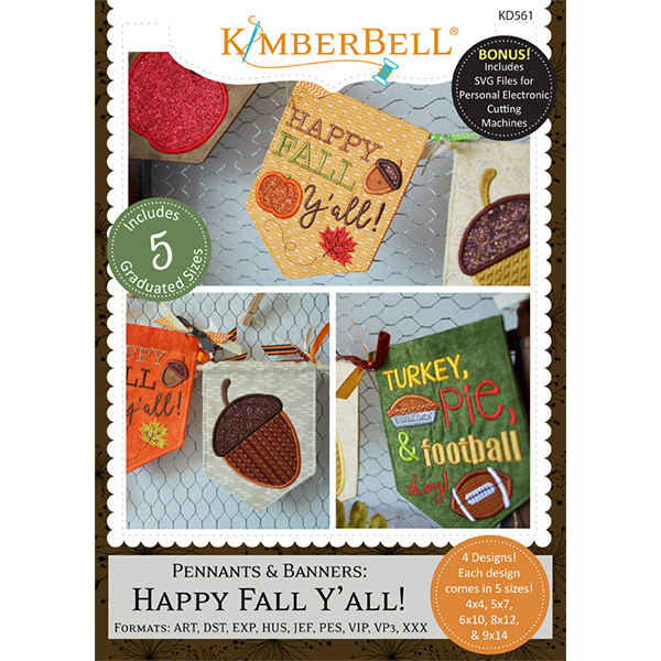 KIMBERBELL DESIGNS - PENNANTS & BANNERS: HAPPY FALL Y’ALL