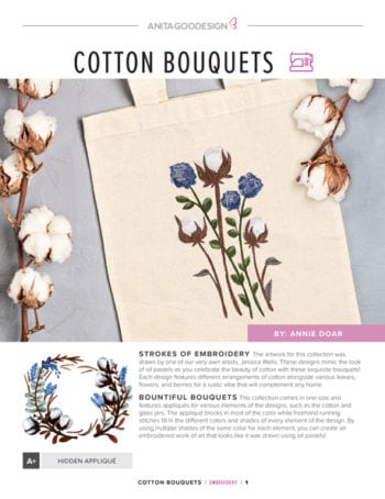 Anita Goodesign Cotton Bouquets